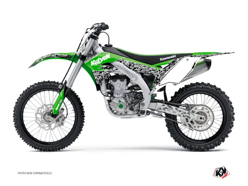 Kit de décoration moto-cross Predator Kawasaki 250 KX Vert Kutvek