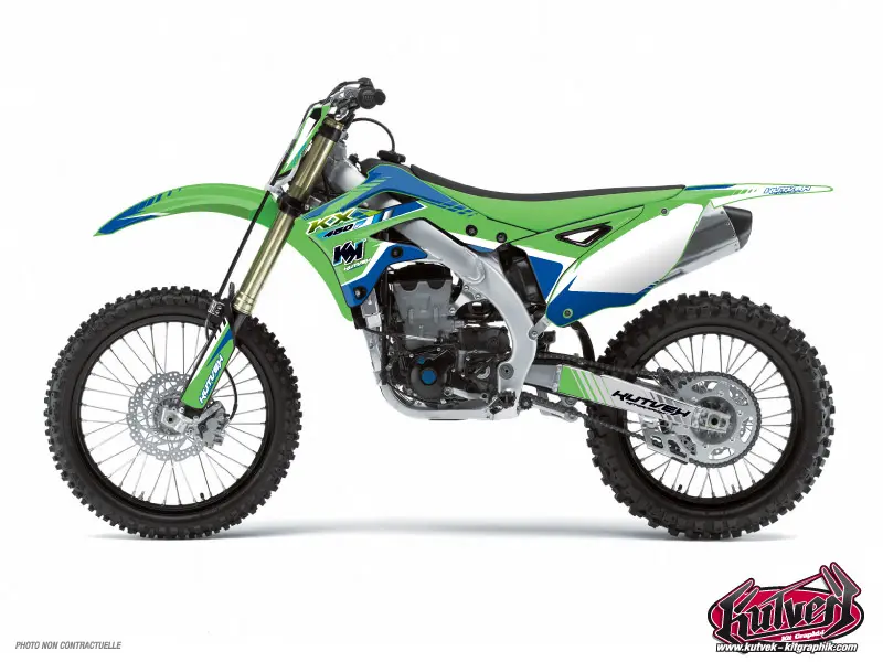 Kit décoration moto cross Pulsar Kawasaki 250 KX bleu KUTVEK