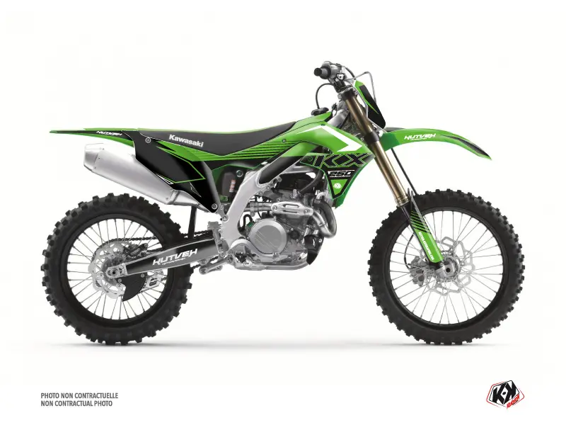 Plastik-Set Motocross Claw Kawasaki 250 KXF grün KUTVEK