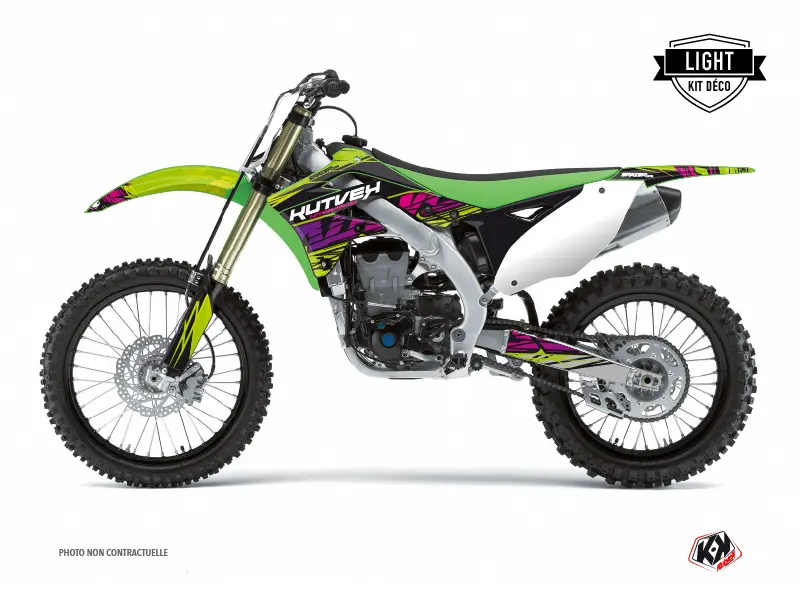 KUTVEK Eraser Motocross Dekorsatz Kawasaki 250 KXF grün