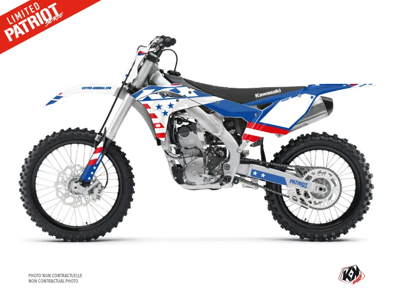 Kit Decorație Moto Cross Patriot Kawasaki 250 KXF Albastru KUTVEK