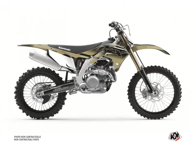 طقم زخرفة دراجة كروس كاواساكي 450 KXF لون رملي KUTVEK