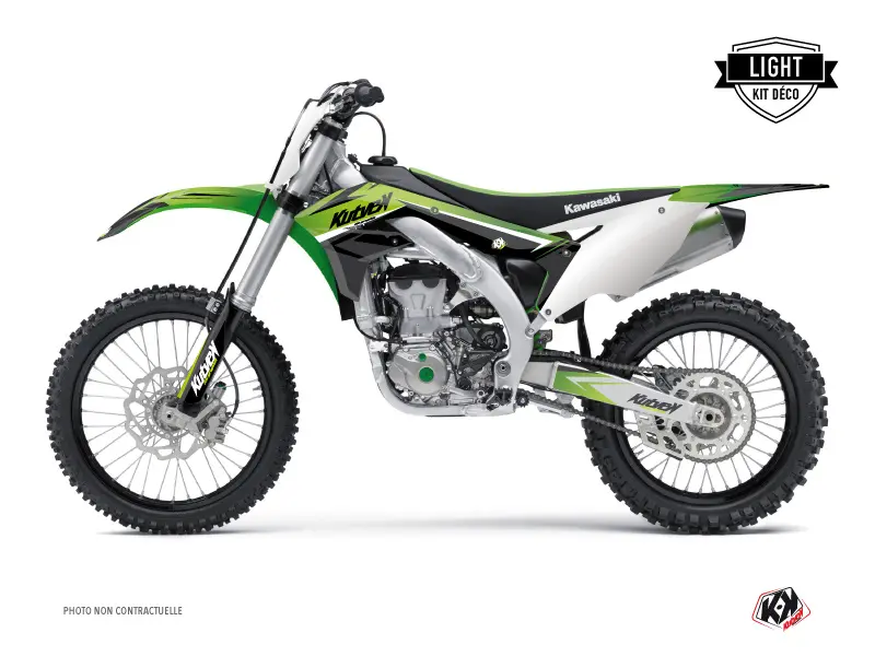 Kit Décoration Moto Cross Stage Kawasaki 450 KXF Vert KUTVEK