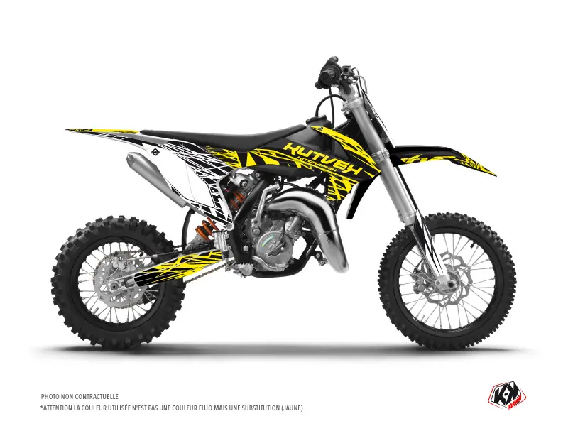 Dekorsatz Motocross Eraser Fluo KUTVEK KTM 50 SX Gelb