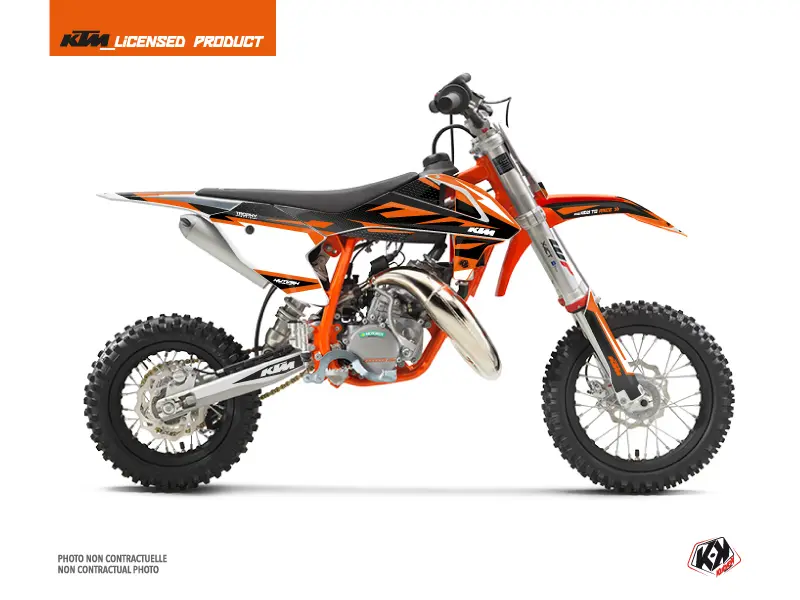 KUTVEK Trophy cross-dekorsæt til KTM 50 SX Sort Orange