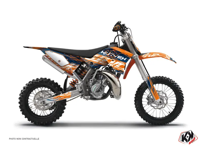 Sada polepů Moto-cross KUTVEK Eraser KTM 50 SX Modrá Oranžová