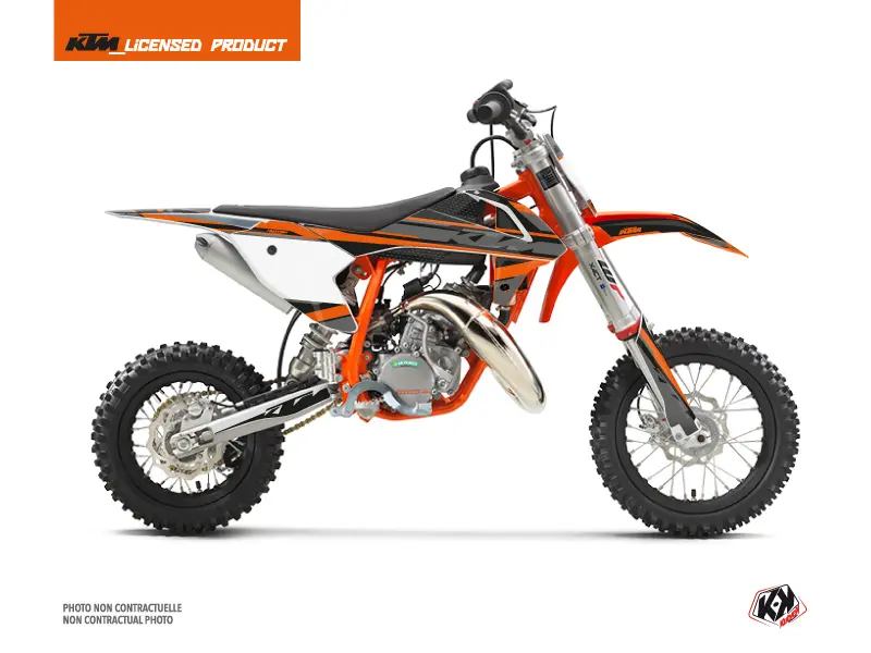 Sada dekoračních nálepek moto cross Breakout KTM 50 SX černá oranžová KUTVEK