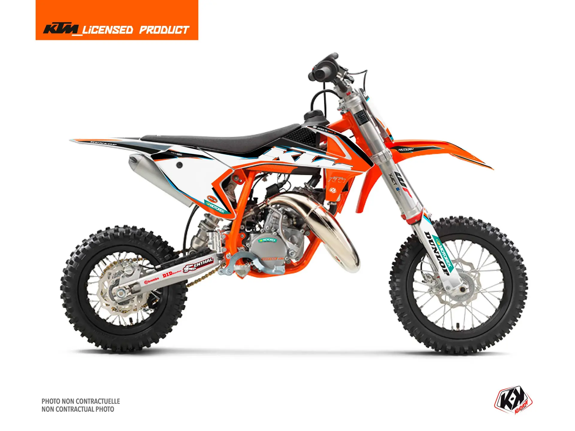 Sada polepů na motokros Origin-K22 KTM 50 SX Černá KUTVEK