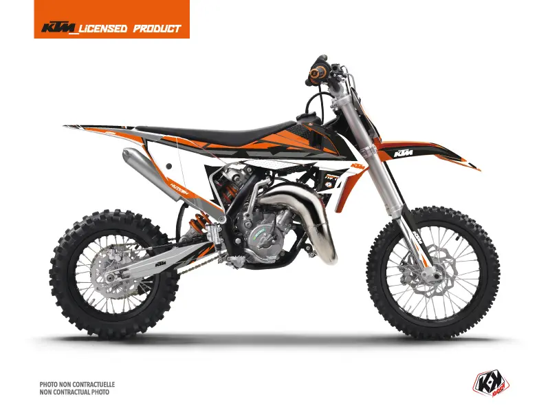Kit Déco Moto Cross Rift KTM 65 SX Noir Orange KUTVEK