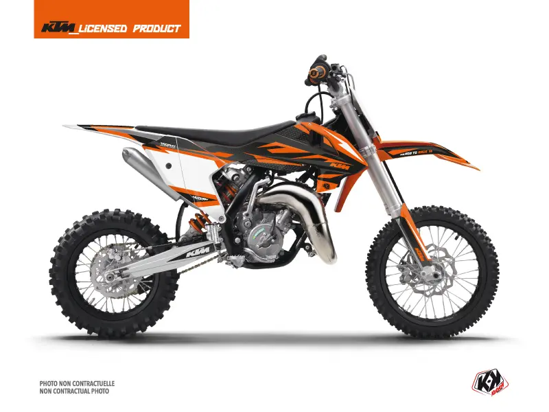 KUTVEK KTM 65 SX Siyah Turuncu Motocross Dekorasyon Seti