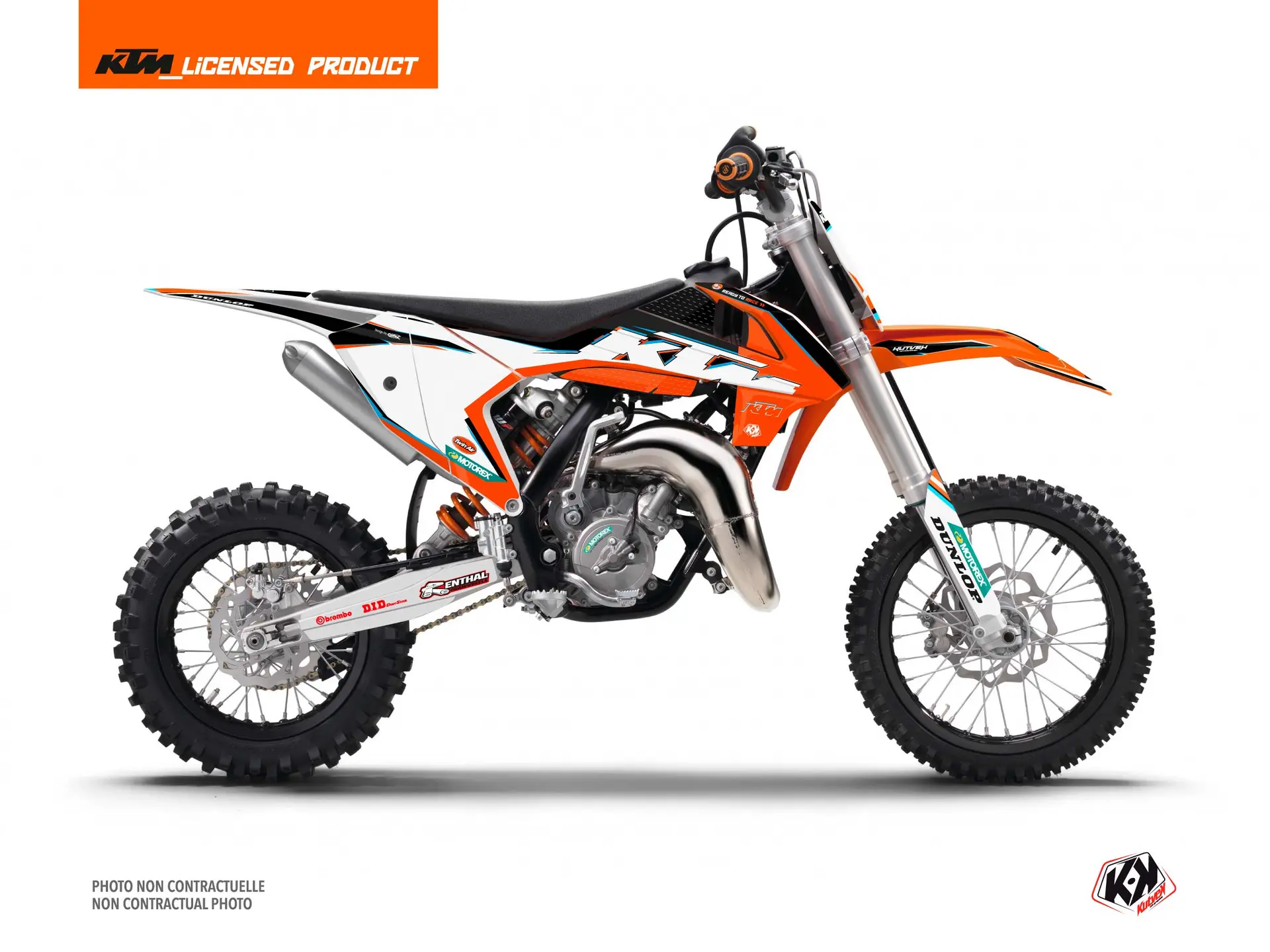 Dekorsatz für KTM 65 SX Motocross KUTVEK Origin-K22 Schwarz