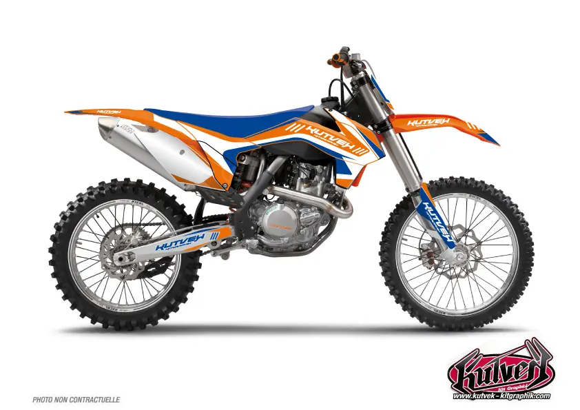 Kit de décoration moto cross Chrono KTM 65 SX bleu KUTVEK