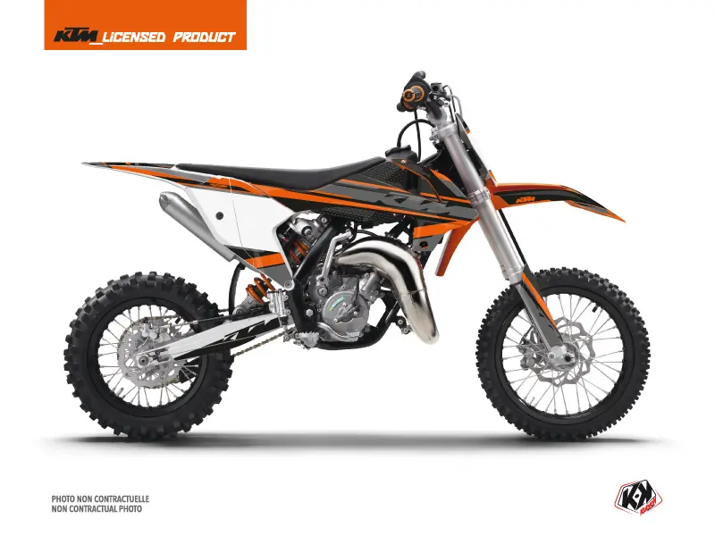 Sada dekoračních nálepek pro motokros KTM 65 SX Černá Oranžová KUTVEK