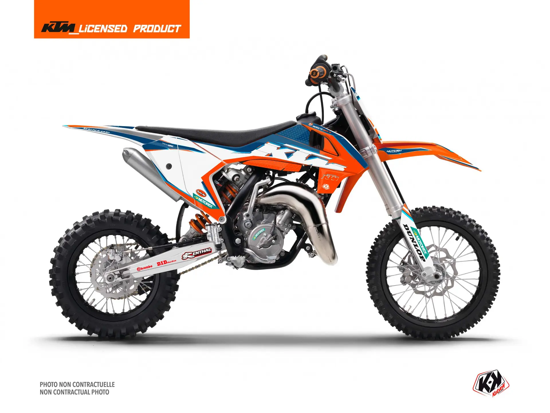 Kit Grafiche Moto Cross KUTVEK Origin-K22 KTM 65 SX Blu