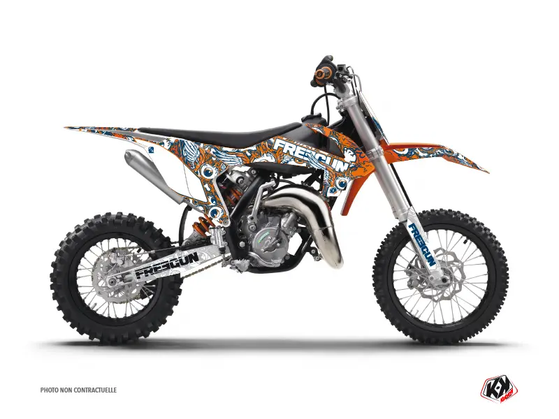 Kit plastique cross Freegun Eyed KUTVEK KTM 65 SX orange