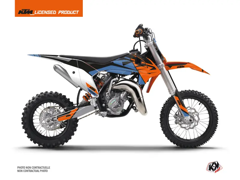 Kit décoration moto cross Skyline KTM 65 SX bleu KUTVEK