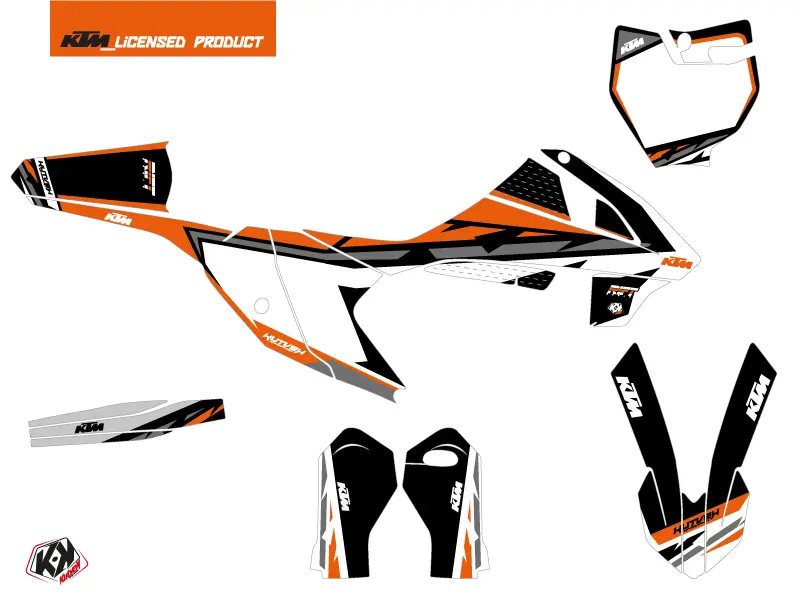 Kit Déco Moto Cross Rift KTM 65 SX Noir Orange KUTVEK — vue 2