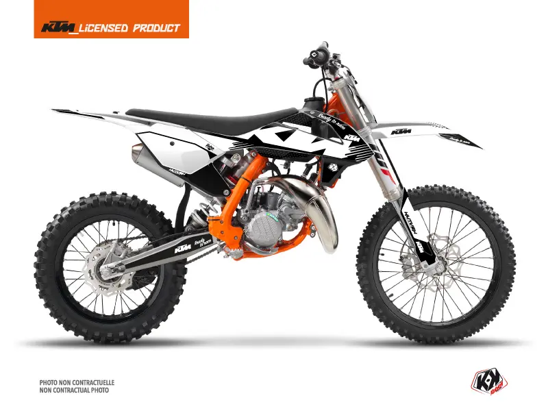 Kit décoration moto cross rétro KTM 85 SX noir KUTVEK