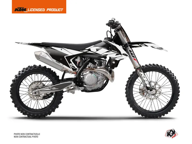 Kit Déco Moto Cross Reflex KTM 125 SX Blanc KUTVEK