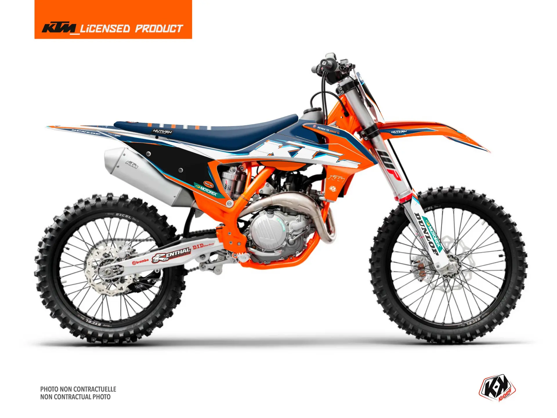 Комплект пластики Origin-K22 KTM 125 SX син KUTVEK