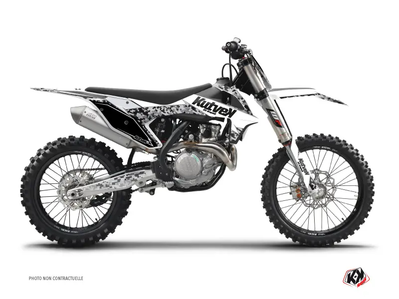 Kit grafiche moto cross Predator KTM 125 SX bianco KUTVEK