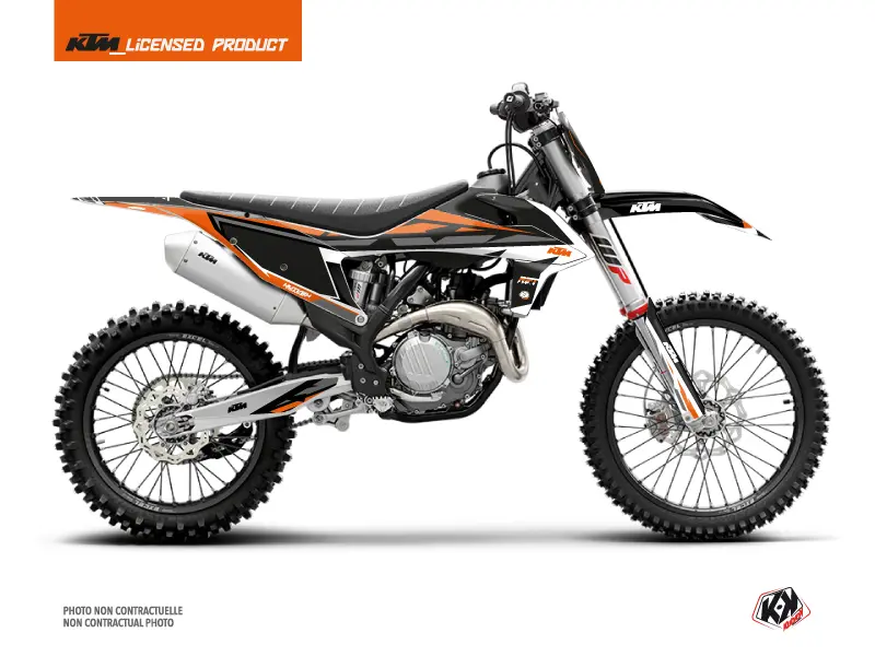 Dekorsatz Motocross KUTVEK Rift KTM 150 SX Schwarz Orange