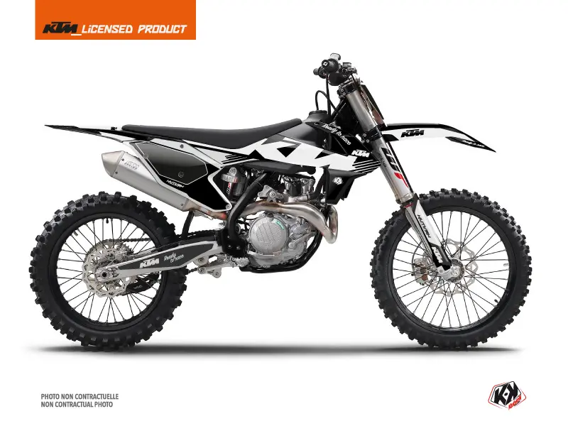Retro-Dekorsatz Motocross KUTVEK KTM 150 SX Schwarz
