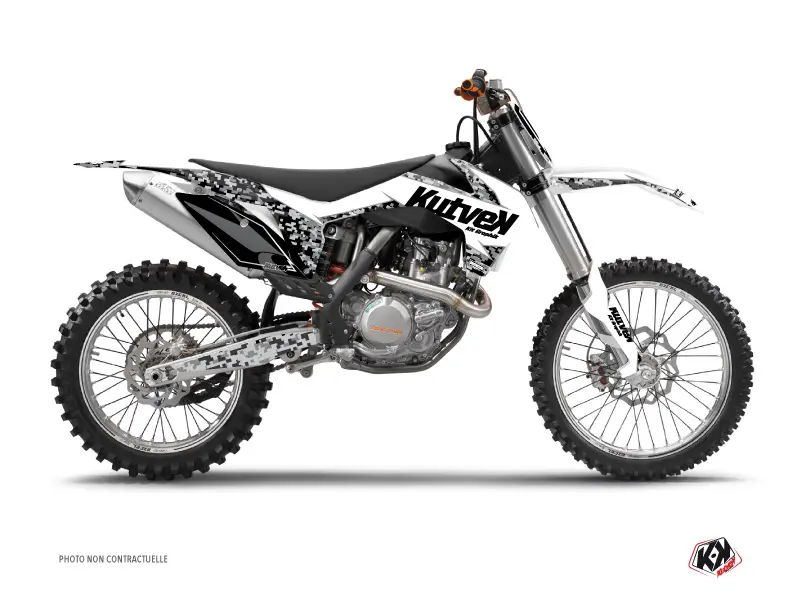 Sada polepů pro motokros Predator KTM 250 SX bílá Kutvek
