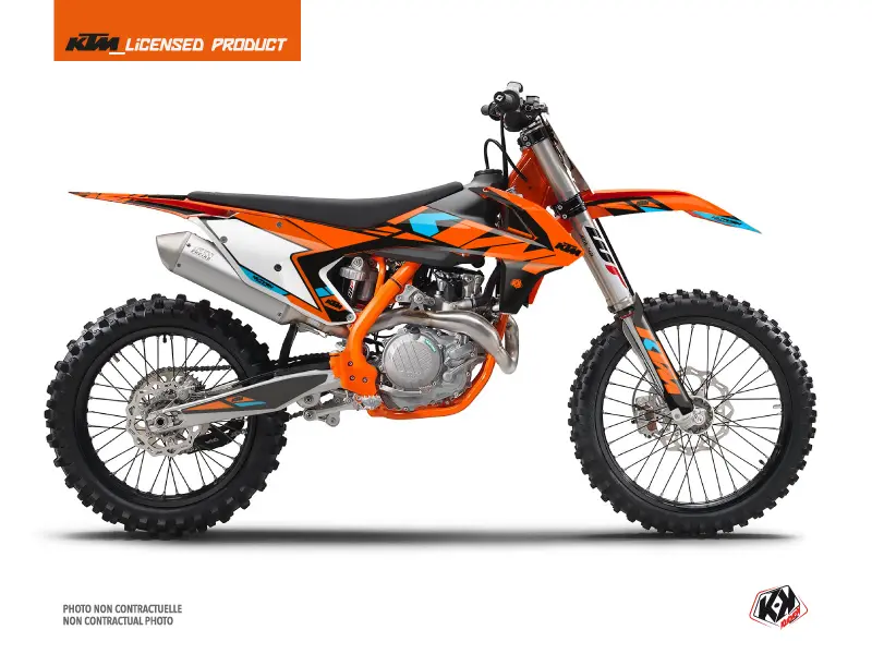 Reflex KTM 250 SX 오렌지 크로스 오토바이 데칼 키트 KUTVEK