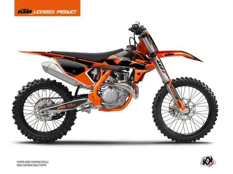 Kit Décoration Moto Cross Rétro KUTVEK KTM 250 SXF Orange