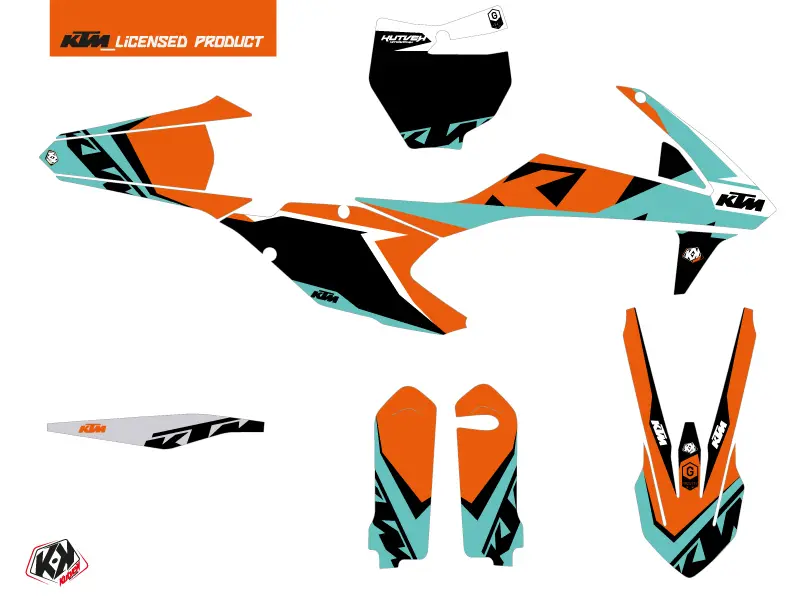 KUTVEK Gravity KTM 250 SXF 绿色摩托车越野贴花套件 — 第 2 视图