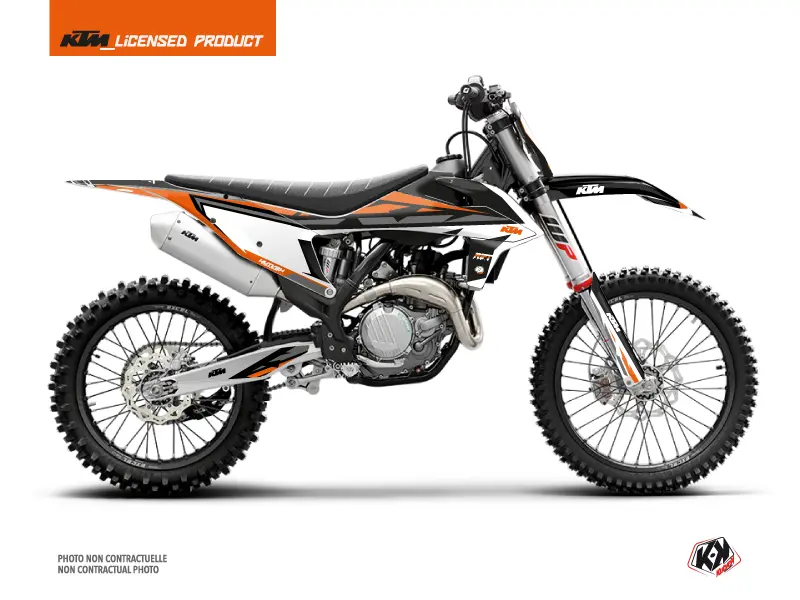 طقم زخرفة دراجة كروس Rift KTM 350 SXF أسود برتقالي KUTVEK