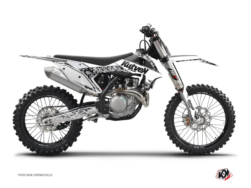 KUTVEK Predator モトクロスデカールキット KTM 450 SXF ホワイト