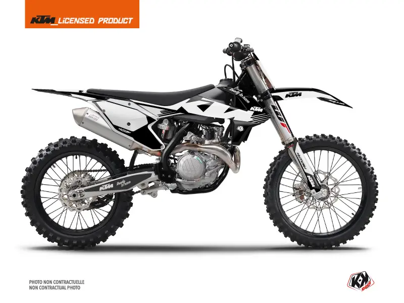 Kit Stiker Motor Cross Retro KTM 450 SXF Hitam KUTVEK