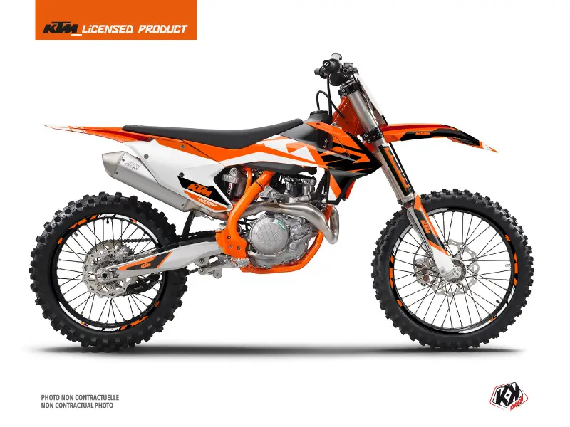 Kit Stiker Dekorasi Motor Cross Skyline KUTVEK KTM 450 SXF Oranye