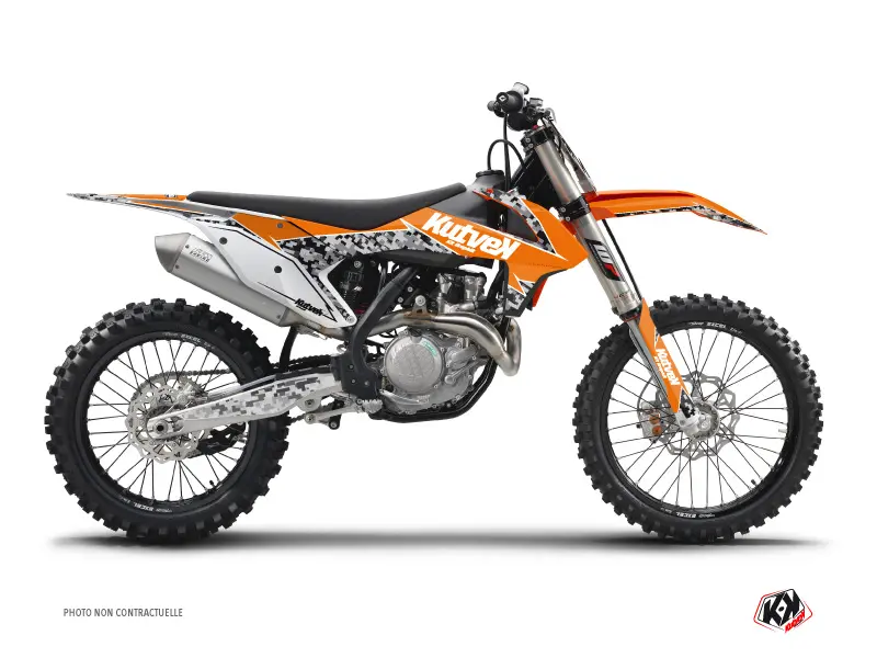 طقم زخرفة دراجة كروس Predator KUTVEK KTM 450 SXF برتقالي