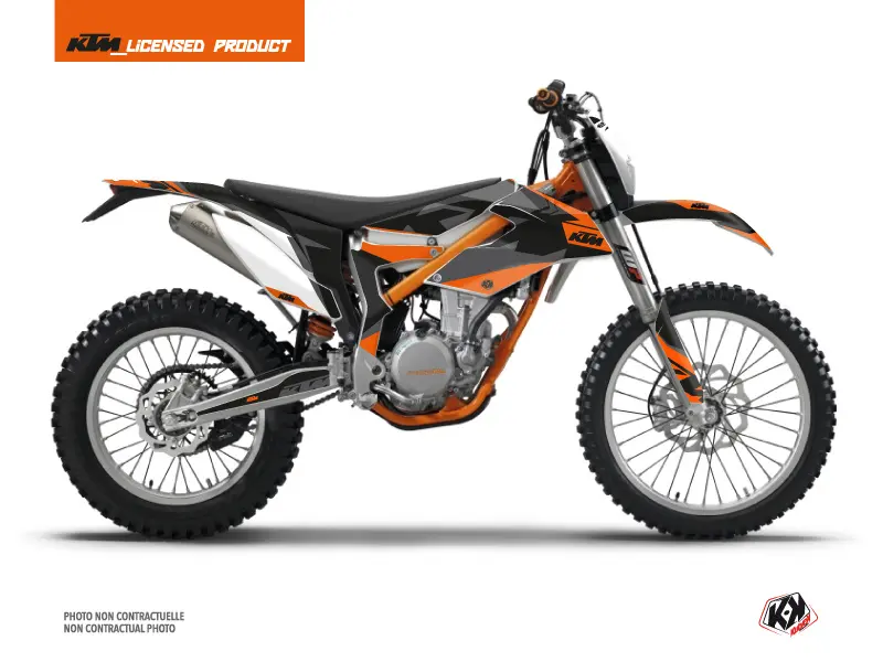 Sada dekoračních nálepek Kutvek Gravity KTM 350 Freeride oranžová