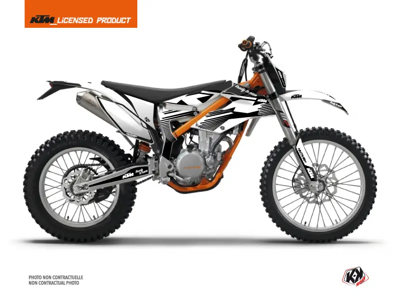 طقم زخرفة دراجة كروس رجعي KTM 350 فري رايد أسود KUTVEK