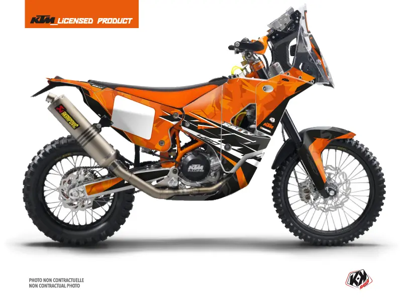 Sada dekorací pro motokros Kombat KTM 450 Rally oranžová KUTVEK