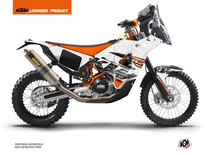 Dekorační sada pro motocross KTM 450 Rally bílá KUTVEK