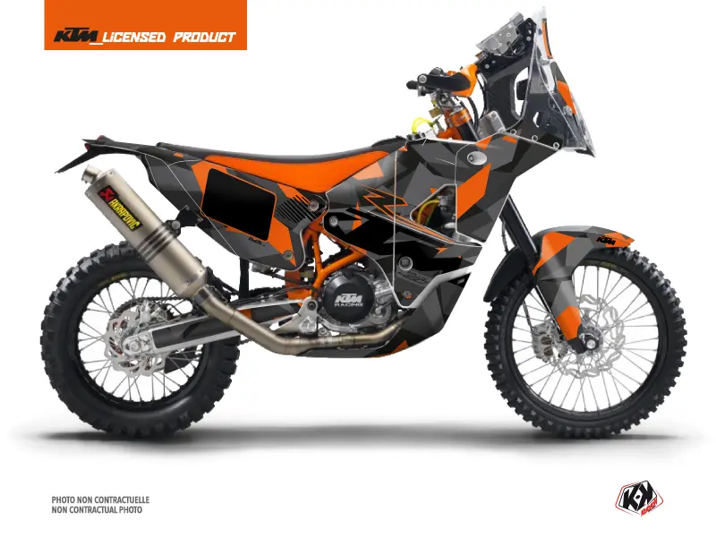 Dekorační sada motokros Delta KTM 450 Rally Černá Oranžová KUTVEK