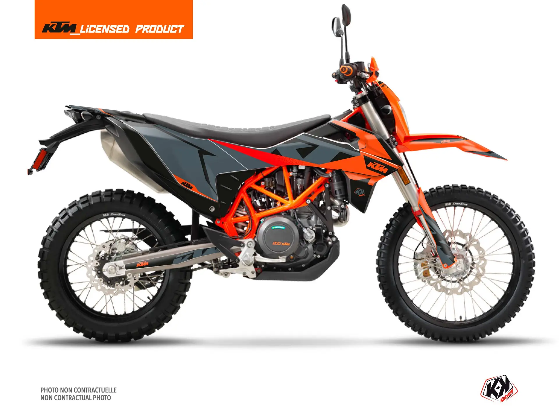 طقم زينة Kutvek Gravity لـ KTM 690 Enduro R باللون الرمادي