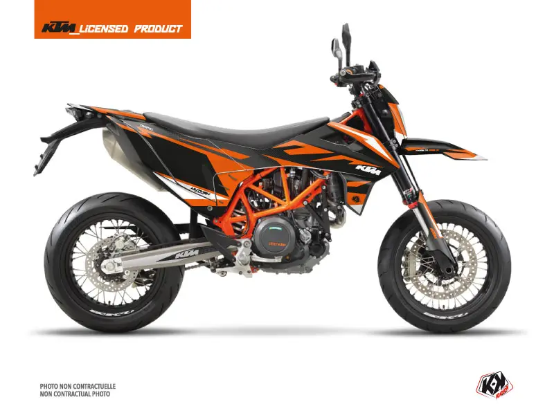 Dekorační sada motokros Trophy KTM 690 SMC R Černá Oranžová KUTVEK