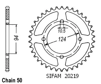 ترس Sifam 550 CBF 1975-1980 530 34 سن JTR282