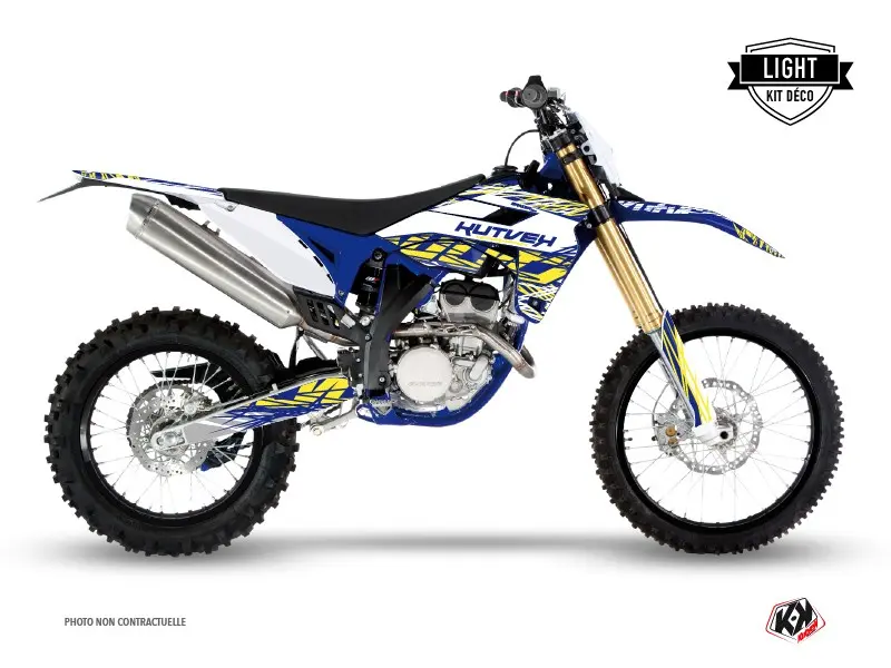 طقم ديكور دراجة كروس إيريزر Sherco 300 SE R أبيض أصفر LIGHT KUTVEK