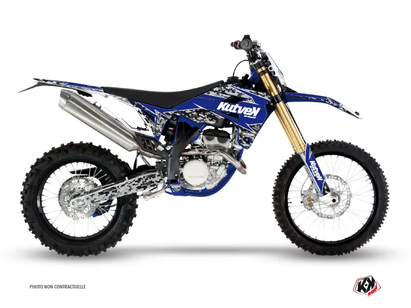 طقم ديكور للدراجات النارية كروس Predator Sherco SE / SEF أسود أزرق KUTVEK