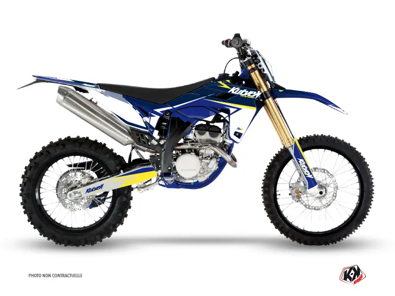 Kit Deco Moto Cross Stage Sherco 450 SEF R Alb Galben KUTVEK