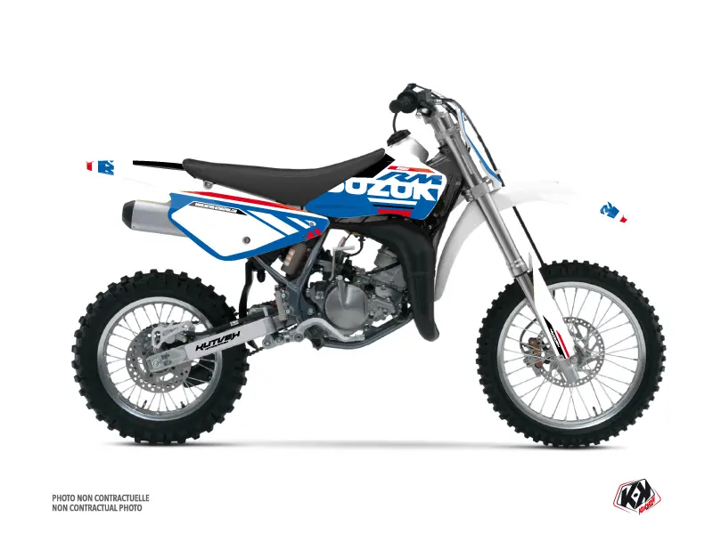 Kit Décoration Moto Cross Suzuki 85 RM Blanc KUTVEK