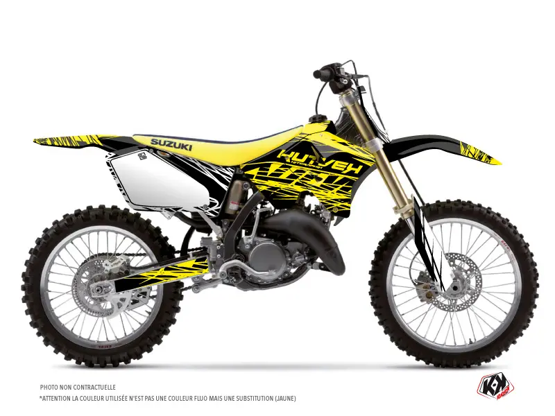 Kit plastiques motocross Kutvek Eraser Fluo Suzuki 125 RM jaune