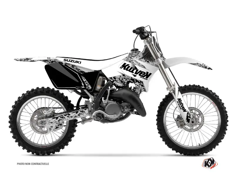 Sada polepů pro motocross Predator Suzuki 125 RM bílá KUTVEK